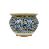 Vaso fiori di limoni M - handbemalter italienischer Blumentopf