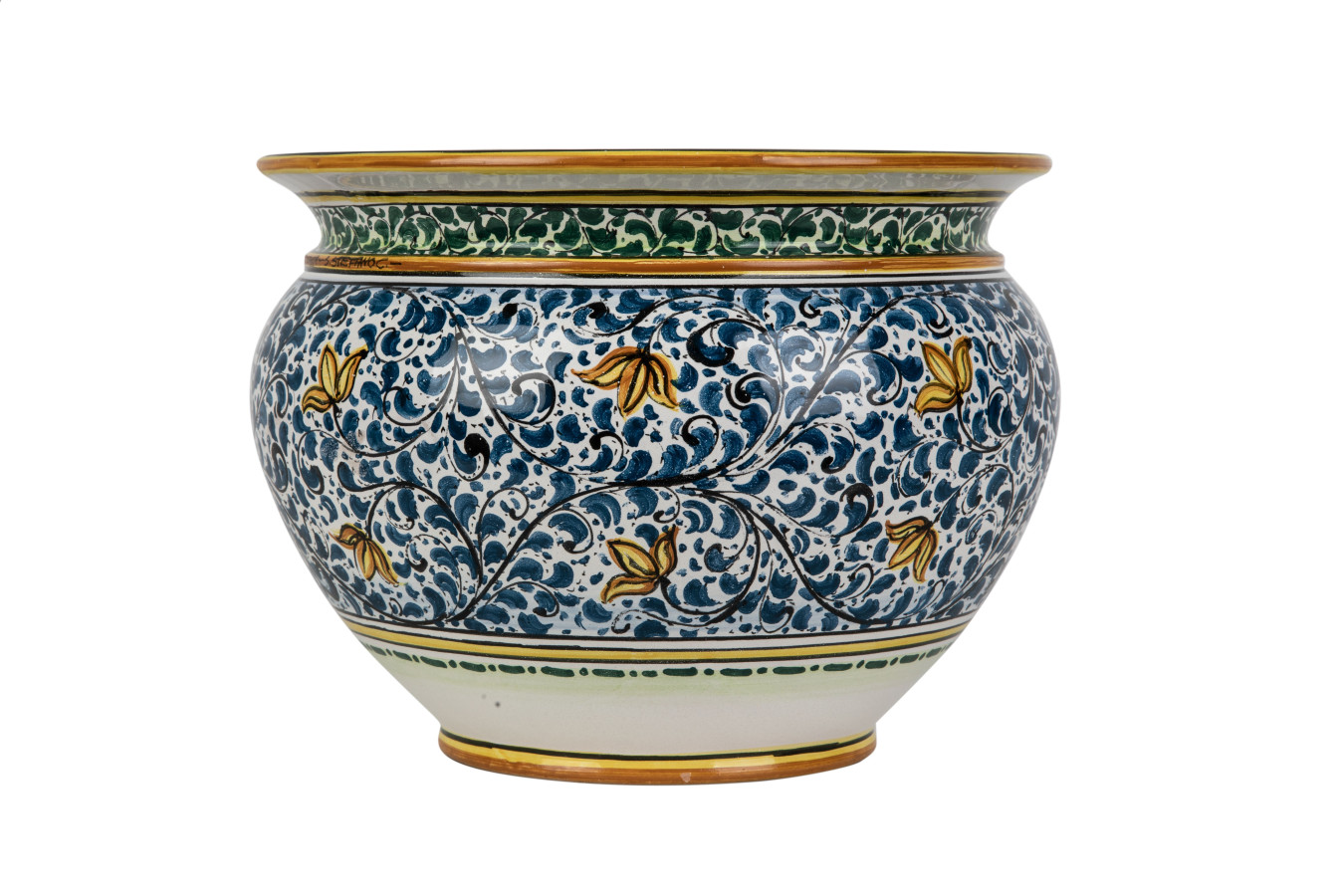 Vaso fiori di limoni M - handbemalter italienischer Blumentopf