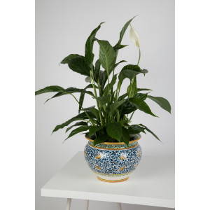 Vaso fiori di limoni M - handbemalter italienischer Blumentopf