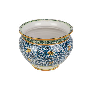 Vaso fiori di limoni M - handbemalter italienischer Blumentopf