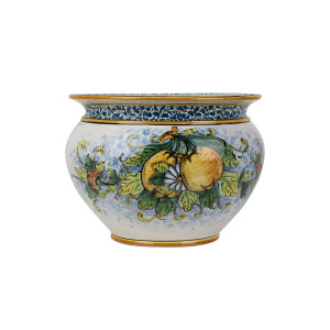 Vaso di limoni M - handgefertigter sizilianischer Topf