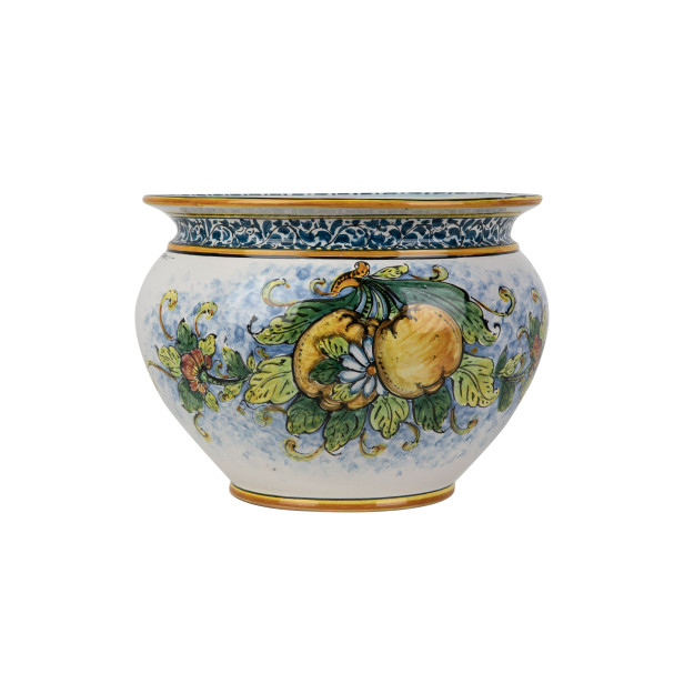 Vaso di limoni M - handgefertigter sizilianischer Topf