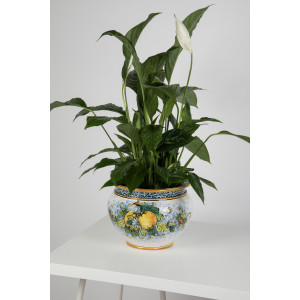 Vaso di limoni M - handgefertigter sizilianischer Topf