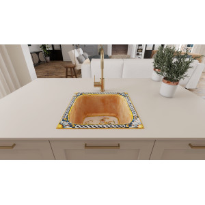KWADRATOWE UMYWALKI CERAMICZNE Z WŁOCH 52x52 cm