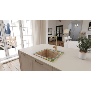 Terra - handgemachte italienische Spüle - 42 x 42