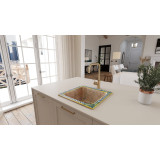 Terra - handgemachte italienische Spüle - 42 x 42