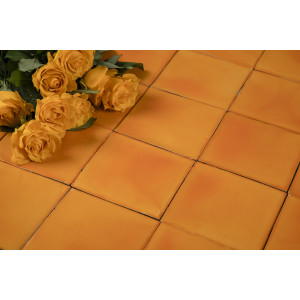Mostaza Deslavado Orange – Einfarbige Talavera-Fliesen