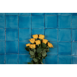 Turquesa Deslavado (Ramírez) blau - Talavera einfarbige Fliesen