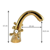 Bella - Exklusiv Gold Waschtischarmatur