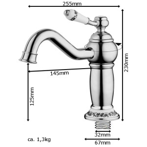 Dimas - Dekorierter Waschbecken Wasserhahn