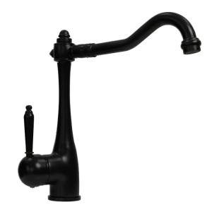 Alisa Black - Schwarze Retro Spüle Mixer