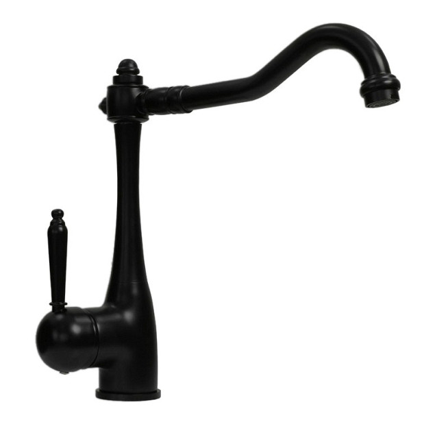 Alisa Black - Schwarze Retro Spüle Mixer
