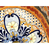 Ynes - Oranges mexikanisches Waschbecken