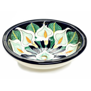 Calia - Mexikanisches Talavera Einbauwaschbecken