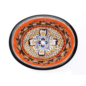 Ynes - Ovales Talavera Einbauwaschbecken