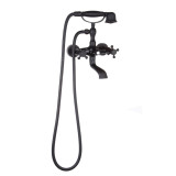 Giulietta Black - Wandmontierter Retro Wannenmischer aus Messing