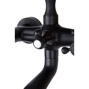Giulietta Black - Wandmontierter Retro Wannenmischer aus Messing
