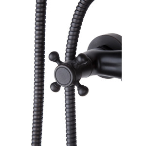 Giulietta Black - Wandmontierter Retro Wannenmischer aus Messing