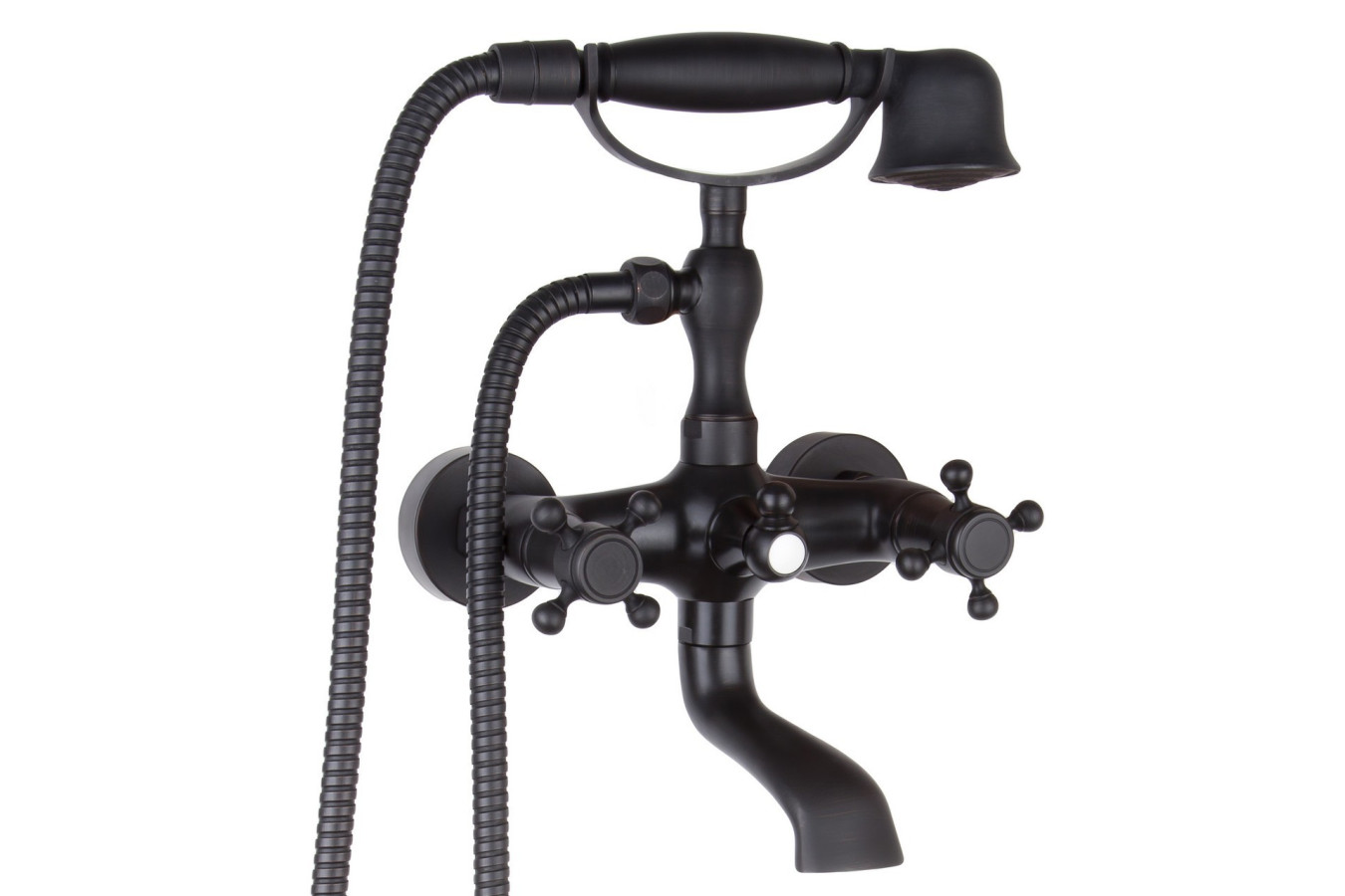 Giulietta Black - Wandmontierter Retro Wannenmischer aus Messing