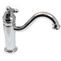 Madonna Mini Silver - Kleine silberne Armatur mit langem Auslauf 