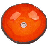 Polmira - Oranges handgemachtes Aufsatzwaschbecken