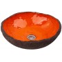 Polmira - Oranges handgemachtes Aufsatzwaschbecken