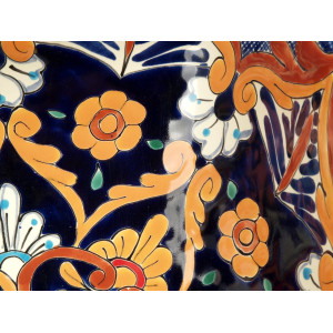 Dina - Handbemalte mexikanische Einbauwaschbecken