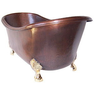 Tecla - Mexikanische Kupferbadewanne auf Beinen