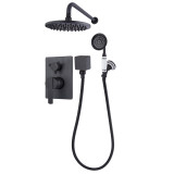Estrella Black - Schwarze Unterputz-Brausebatterie