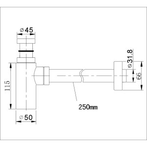 Enrico - Waschbecken Siphon aus Messing