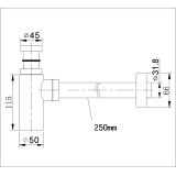 Enrico - Waschbecken Siphon aus Messing