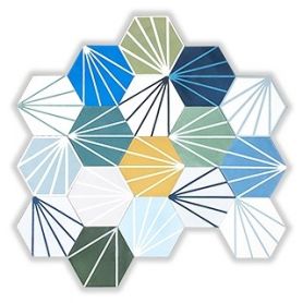 Patchwork - Hexagon Zementfliesen