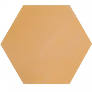Hexagonale einfarbige Zementfliesen - Gelb