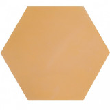 Hexagonale einfarbige Zementfliesen - Gelb