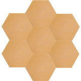 Hexagonale einfarbige Zementfliesen - Gelb