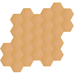 Hexagonale einfarbige Zementfliesen - Gelb