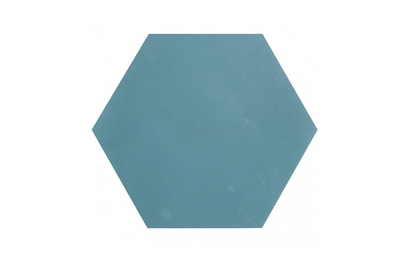 Hexagonale einfarbige Zementfliesen - Blau