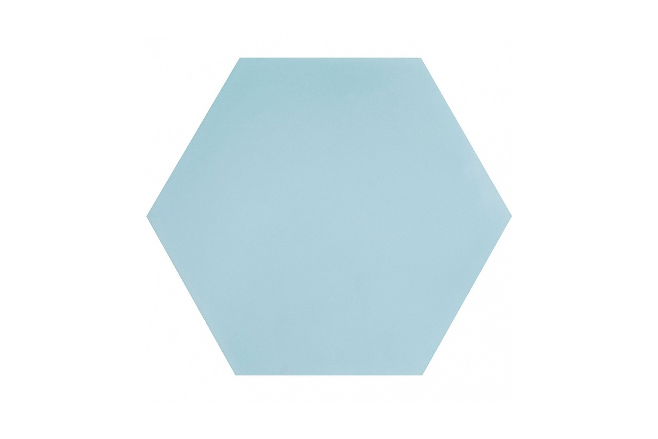 Hexagonale einfarbige Zementfliesen - Hellblau