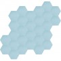 Hexagonale einfarbige Zementfliesen - Hellblau