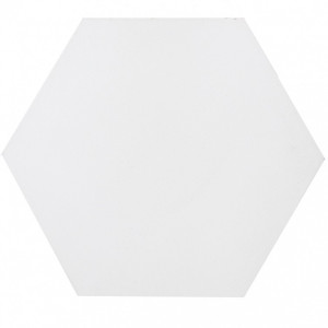 Hexagonale einfarbige Zementfliesen - Weiß