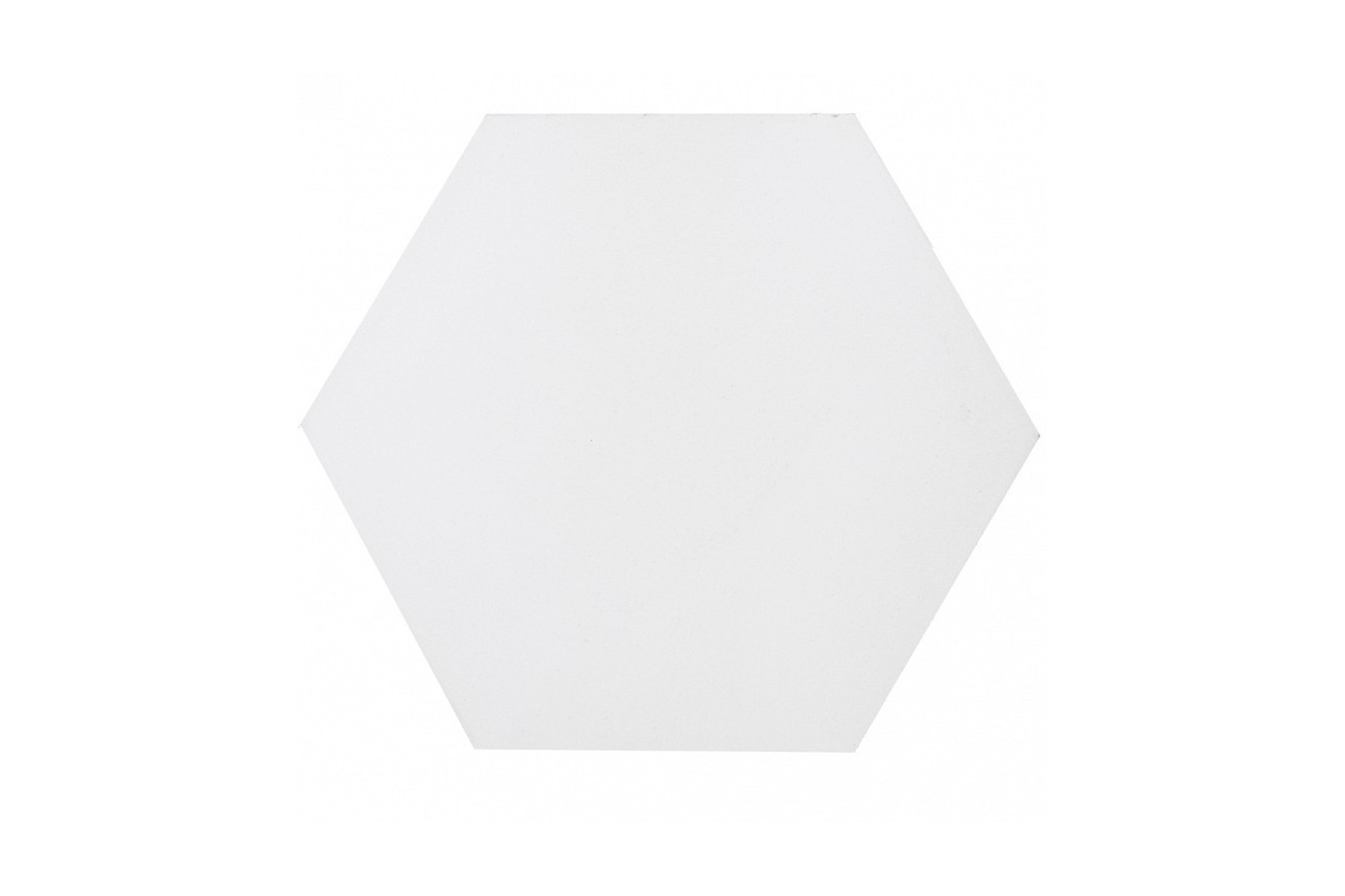 Hexagonale einfarbige Zementfliesen - Weiß