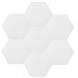 Hexagonale einfarbige Zementfliesen - Weiß