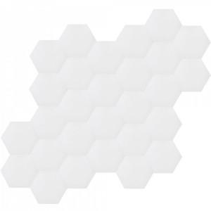 Hexagonale einfarbige Zementfliesen - Weiß