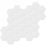 Hexagonale einfarbige Zementfliesen - Weiß