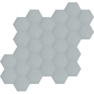 Hexagonale einfarbige Zementfliesen - Grau