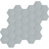 Hexagonale einfarbige Zementfliesen - Grau