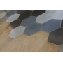 Hexagonale einfarbige Zementfliesen - Grau
