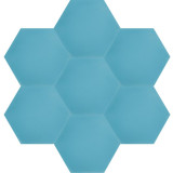 Hexagonale einfarbige Zementfliesen Meer