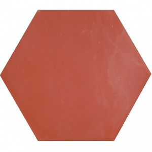 Hexagonale einfarbige Zementfliesen - Rot