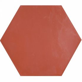 Hexagonale einfarbige Zementfliesen - Rot